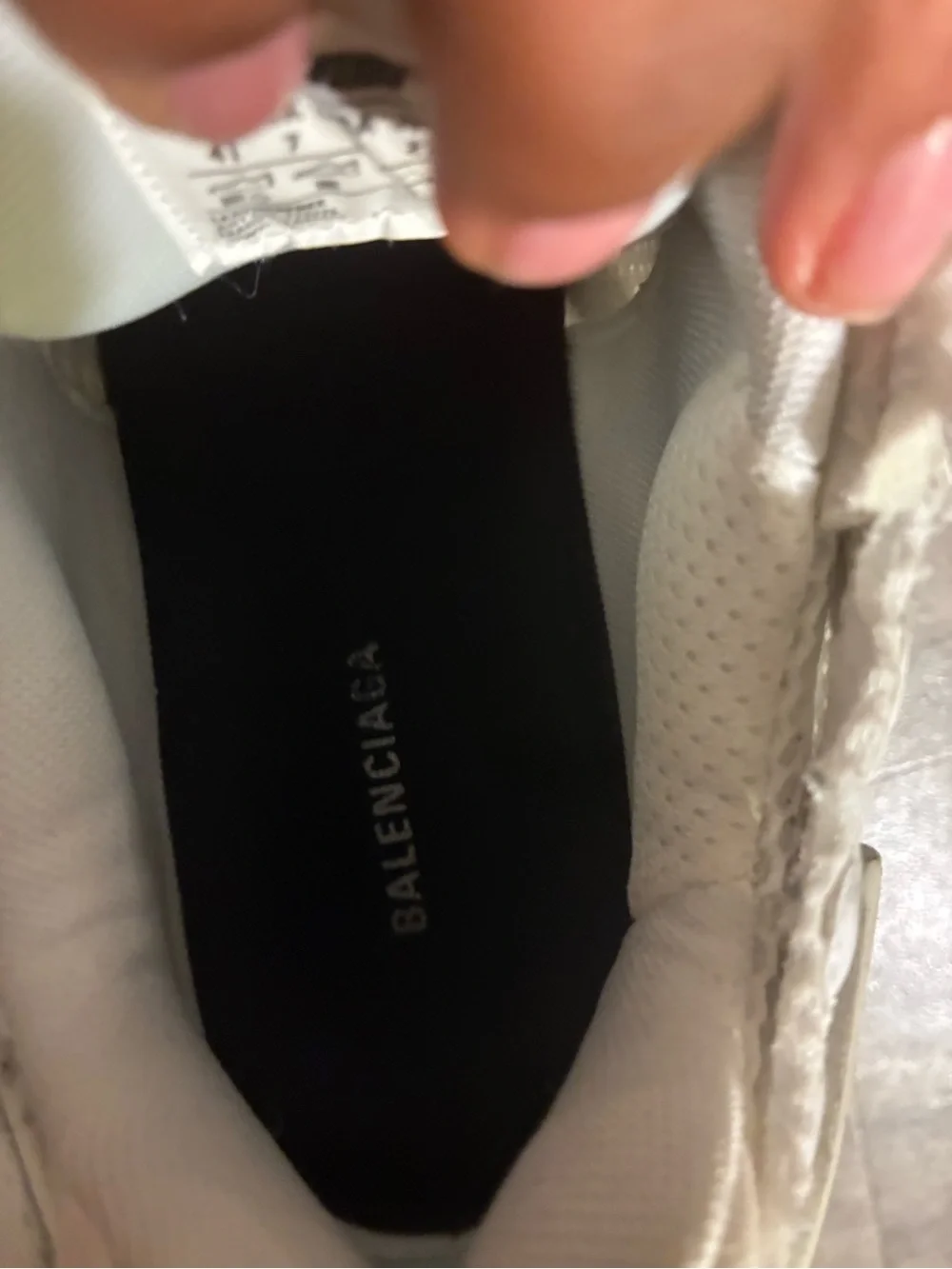 Balenciaga White Sneakers with Blue, Pink and Yellow Accents - Kids
